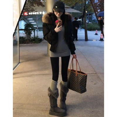 加绒修身显瘦韩式休闲简约鲨鱼裤