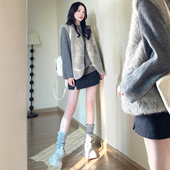 灰色开叉短裤 学院风高腰显瘦休闲气质包臀短裙裤 裙女2026春季 新款