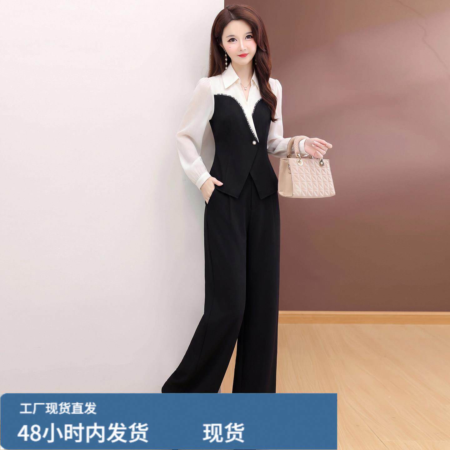 时尚套装女2026秋冬十三行今年流行爆款品牌气质两件套裤