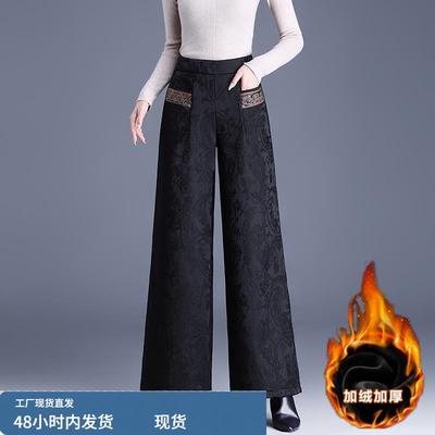 新中式棉裤女士秋冬2025年新款外穿妈妈加厚时尚宽松打底加绒裤子