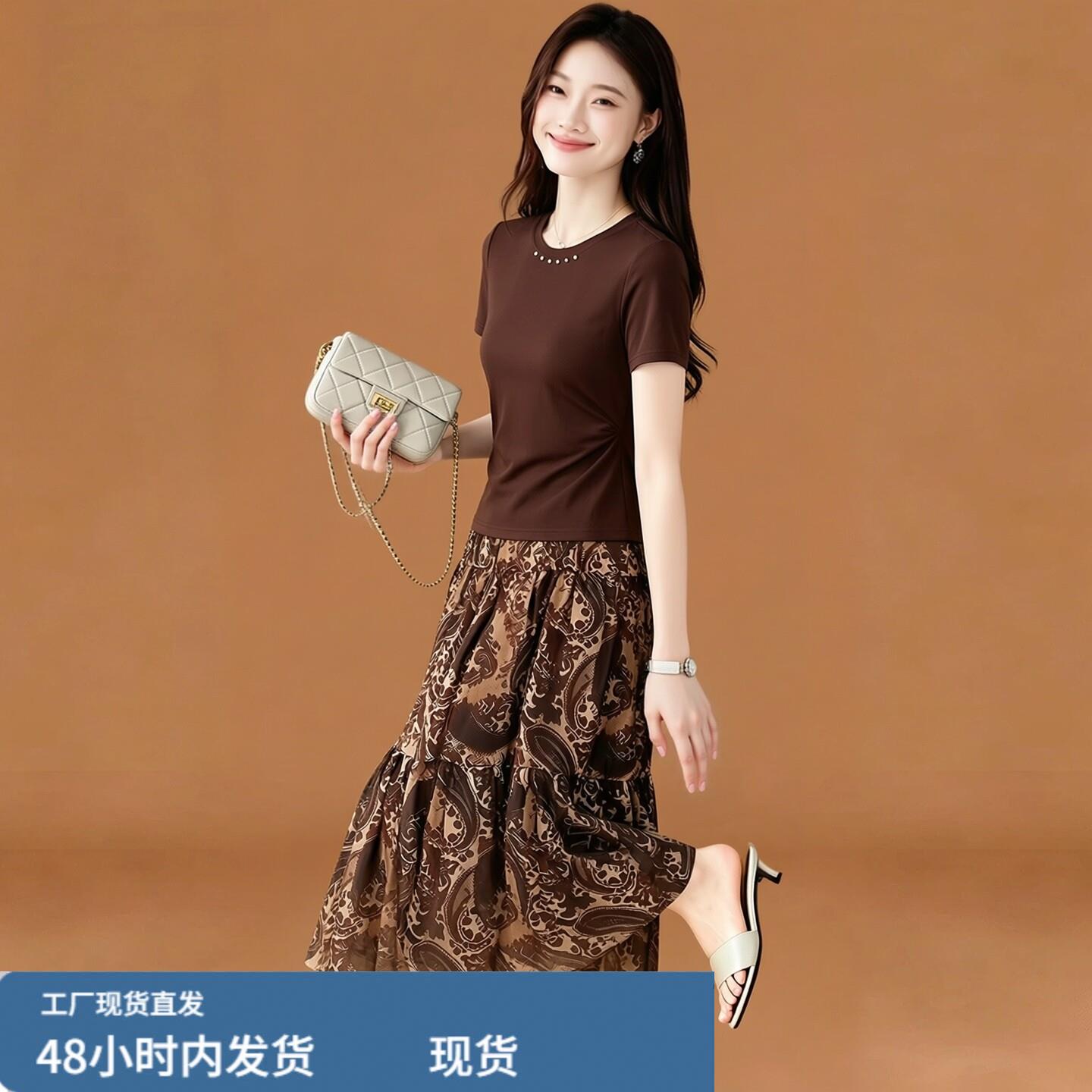 高端品牌冰咝雪防套装连衣裙女夏2026新款高质感小个子十三行爆款图片