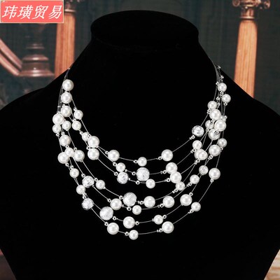 2021 nouveau mode bijoux couleur or Multi couche cha多层项链