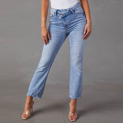 women's stretch denim pants feminine temperament high waist