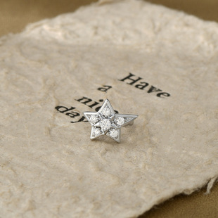 2024新款银针热卖韩国时尚设计感星星耳骨夹女精致无耳洞耳夹耳饰