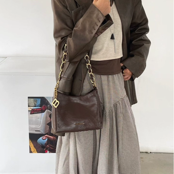 新款女包时尚百搭单肩斜挎包手提包水桶包托特包软皮包链条包