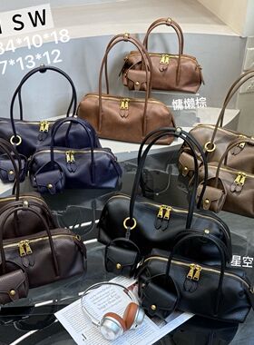 赛林维斯荔枝纹早秋2026新款时尚百搭女包单肩包斜挎包枕头包包