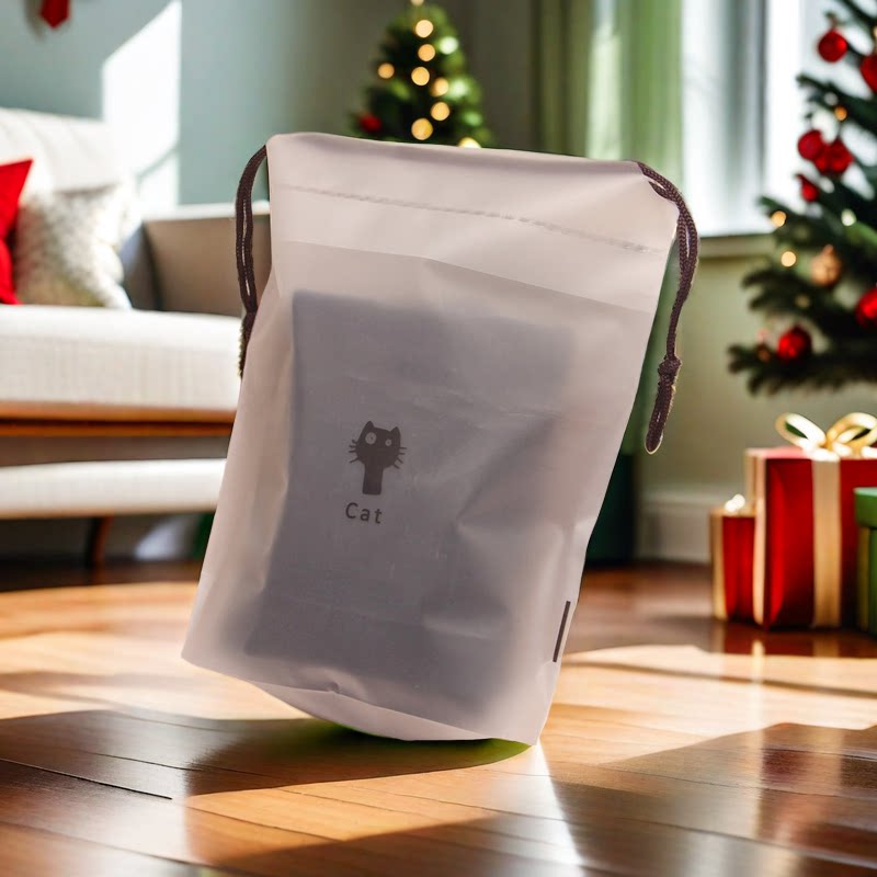 EVA磨砂袋打底裤毛巾内裤内衣护肤品手提束口抽绳收纳袋100个