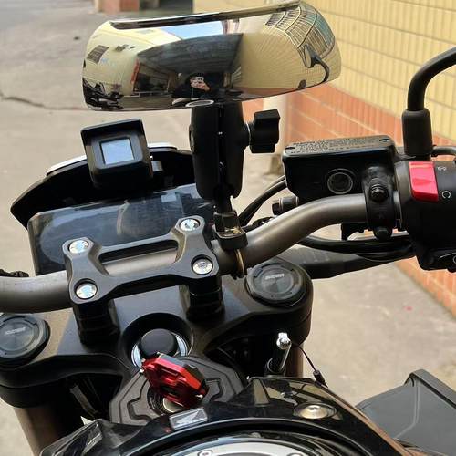 摩托车超广角后视镜大视野通用全视角盲区全景倒车镜180度反光镜