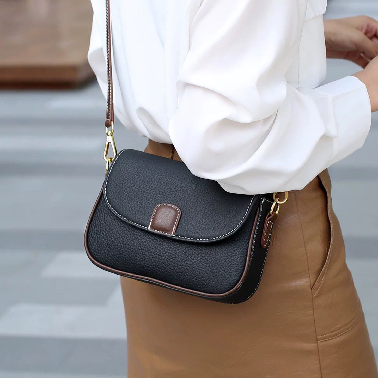 夏季包包女2026新款正品时尚小方包真皮百搭女包高级感单肩斜挎包,箱包皮具/热销女包/男包,小方包,淘宝优惠券,粉丝福利购,淘宝优惠卷