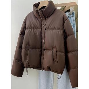 今年秋冬女性流行美拉德羽绒服加码胖mm显瘦短棉质外套棉质外套