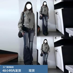 日系短款立领飞行夹克外套女春秋季2025新款巨好看棒球服工装上衣