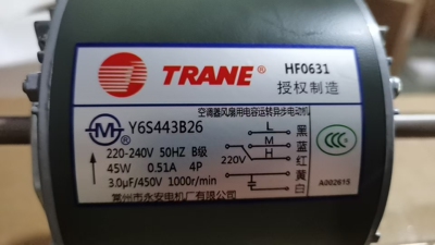 特灵中央空调风机盘管电机原装