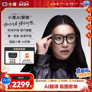 【重磅新品】小度AI眼镜Pro 拍照翻译备忘录AI智能眼镜AI识物 拍视频蓝牙无线连接可充电