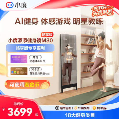 【官方旗舰店】小度添添健身镜M30/S40魔镜ai全身镜运动瑜伽