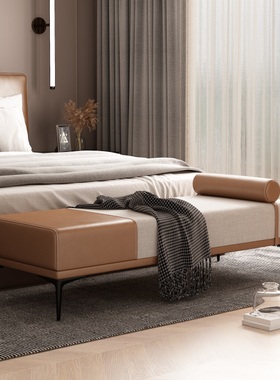 床尾凳门厅换鞋客厅小户型沙发脚踏简约服装店长条搁脚公寓衣帽间