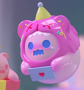 YOLO潮玩幽灵熊ShinWoo生日系列盲盒未拆摆件小熊手办节日礼物