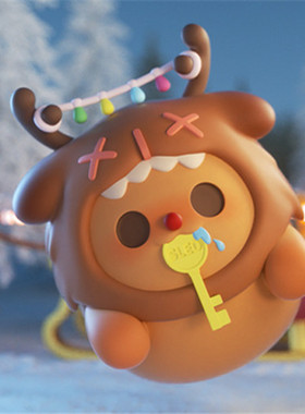 YOLO潮玩ShinWoo圣诞捣蛋夜独角兽盲盒摆件可爱公仔手办节日礼物