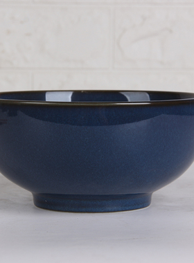 外贸出口精品蓝色陶瓷碗酒店饭店家用米饭碗汤碗面碗沙拉碗