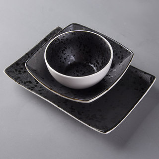日本Vencort AITO 回纹日式陶瓷寿司赤身拉面正长方异形碗盘杯碟