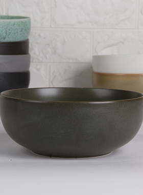 日式陶瓷INS风窑变复古家用碗 汤碗沙拉碗菜组合Ceramic Bowl Set