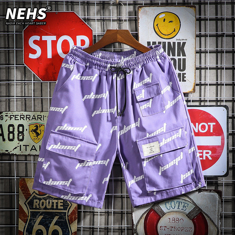 NEHS夏季潮流休闲工装短裤男士夏天青少年宽松五分裤韩版运动裤子|msdalam kategori Pakaian Lelaki, seluar santai - dari Buy2taobao.com untuk memberikan perkhidmatan ejen Taobao profesional membeli