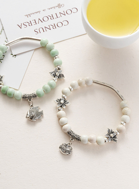 陶瓷鱼手链充足直播摆摊货源