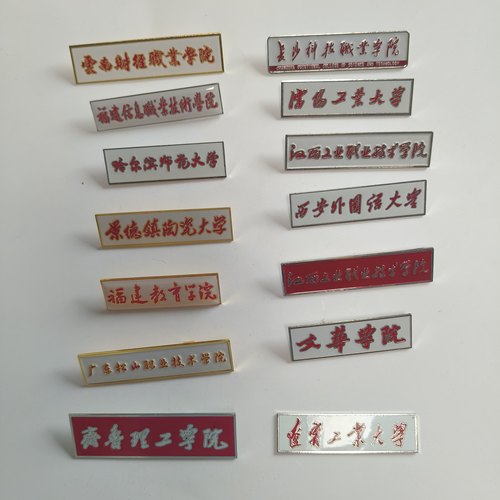 现货各大高校出入配带金属校徽
