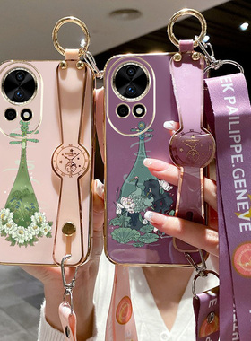 适用华为 Nova12pro手机壳ADA-AL00斜挎式Noval2pro腕带支架nova12pr0保护套化为novα12pro全包防摔可斜背