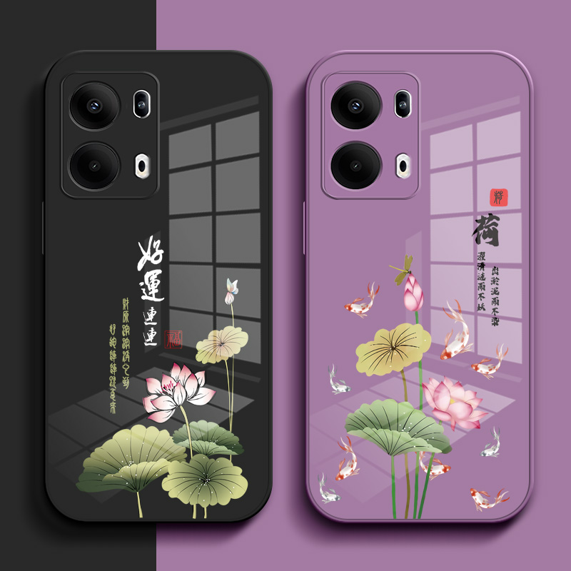 适用oppo Reno13pro手机壳PKK110玻璃壳Rneo13pr0。中国风PKK1l0保护套ren013pro全包奢华高级感钢化玻璃