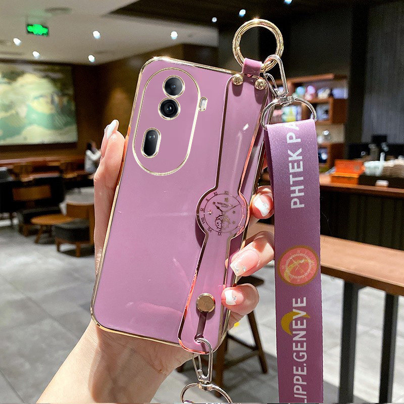 适用oppoReno11手机壳PJH110纯色rneo1l腕带PJHl10可斜挎Ren011软壳0ppoReon11保护套RoneL1全包防摔斜跨背带