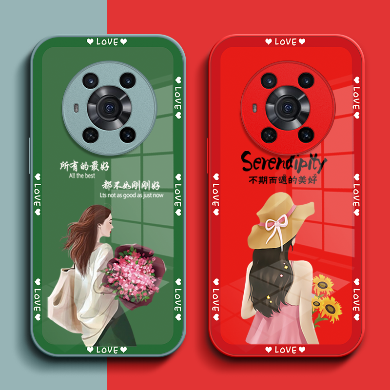 适用荣耀 Magic3手机壳ELZ-AN00玻璃壳荣誉Mgaic3保护套mag1c3全包magic3女款ELZ-AN0o奢华容耀migac3高级感