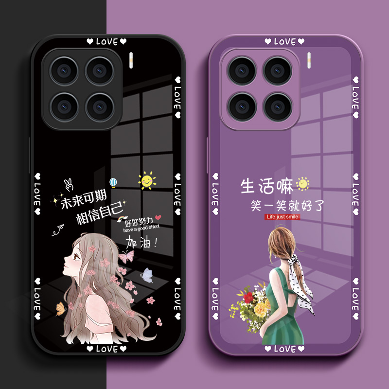 适用小米15pro手机壳2410DPN6CC玻璃壳小迷15pro女款xml5pro硬壳小咪15pro保护套miui15pr0钢化玻璃壳奢华