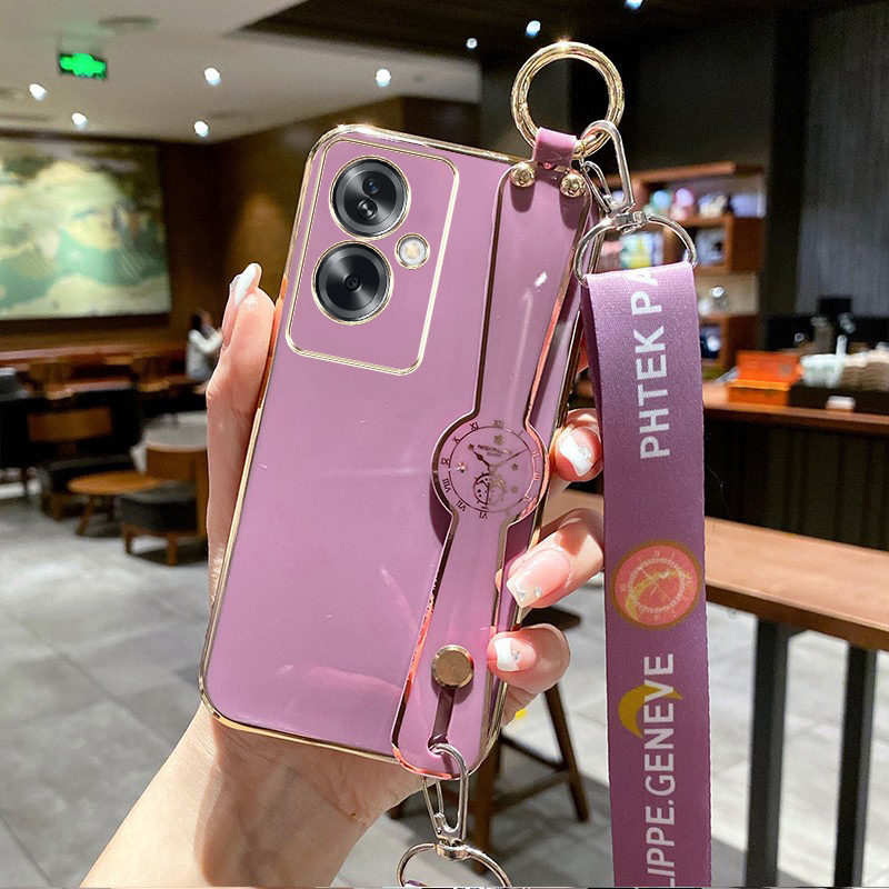 适用oppoA2m手机壳PJU110纯色欧珀a2m腕带PJUl10可斜挎0ppoa2m软壳oopoΑ2m保护套0pp0a2m全包防摔斜跨背带