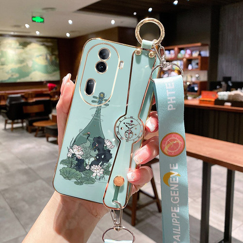 适用oppoReno11手机壳PJH110新款PJH1l0软壳reon11腕带欧珀Ren011可斜挎rneo1l保护套带挂绳硅胶全包防摔