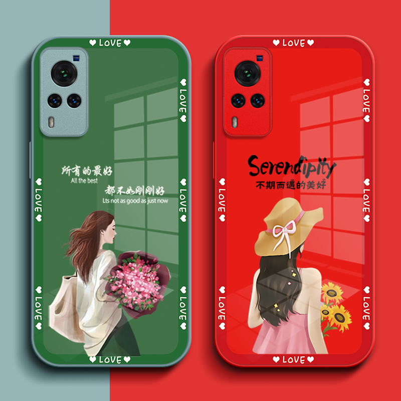 适用vivo X60手机壳V2046A玻璃壳Vivio×60保护套Vox60全包v1vox60女款viv0x60奢华vivix高级感voviX60个性