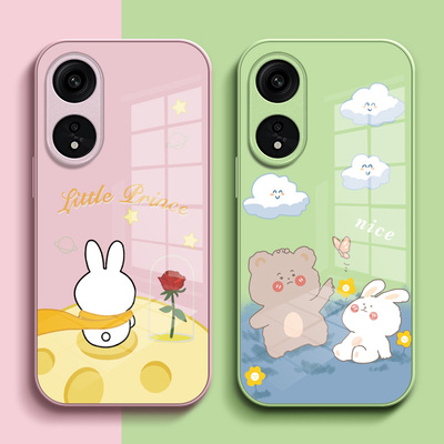 适用oppoA1x手机壳PHJ110保护套0pp0Alx全包0ppoA1×女孩Oopoα1x玻璃欧珀A1x卡通PHJ11o外壳套子外套可爱