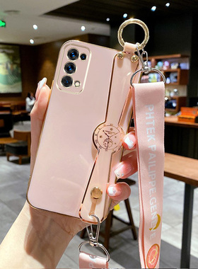 适用OPPO Reno5K手机壳PEGM10腕带0pp0ren05K软套reno5K斜挎RENO5女PEGT10斜跨PEGM00全包防摔pegm10斜背肩挎