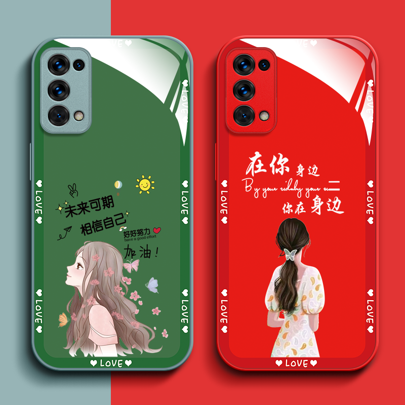 适用oppoReno5k手机壳PEGM10软边oop r5k钢化玻璃壳pegm1o保护套rneo5k高级感ren05k硬壳opreno5k奢华全包
