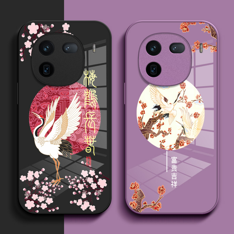 适用iqoo 12pro手机壳V2329A钢化玻璃壳ioqo12pro硬壳Iqqo12pro奢华Vivio爱酷l2pro保护套12pro高级感保护壳