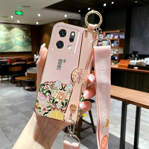 适用oppo Reno14pro手机壳PKZ110腕带Rneo14pr0可斜挎0pporeon14pro电镀保护套全包防摔奢华高级感创意个性