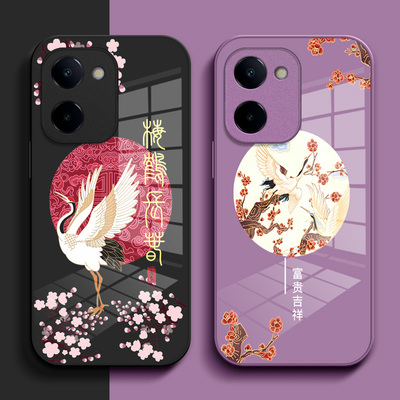 适用vivo Y100i手机壳V2313A钢化玻璃壳vivioyl00i硬壳V23l3A奢华VoY100i保护套vlvoY1o0i高级感viv0y10oi