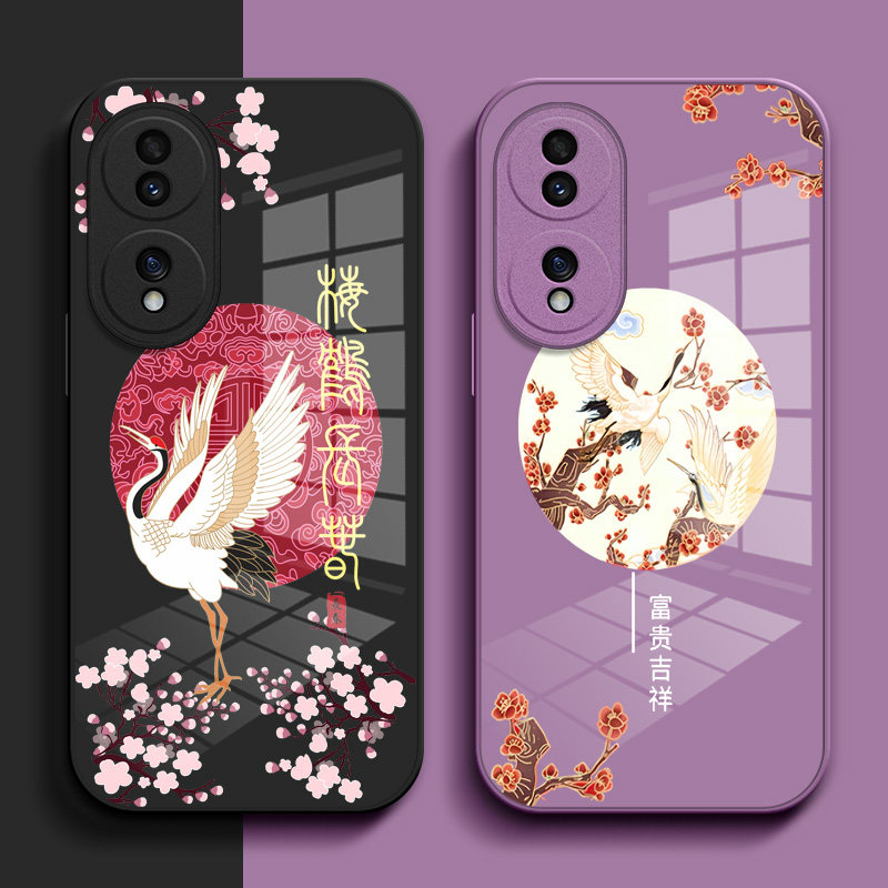 适用荣耀 70手机壳FNE-AN00钢化玻璃壳70硬壳huawei奢华华为70保护套honor70高级感h0n0r70保护壳hwHONOR7o