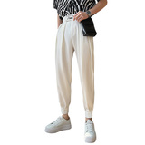 春季男士新款魔术贴束脚裤轻熟风纯色高品质哈伦裤C203A-6680-P58，男装休闲裤，电商C208A