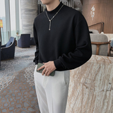 春秋季男生宽松圆领休闲卫衣轻熟风华夫格长袖外套C203A-8801-P58，女装短外套，电商C208A