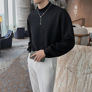 春秋季男生宽松圆领休闲卫衣轻熟风华夫格长袖外套C203A-8801-P58图片