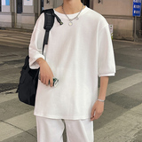 短袖上衣服男潮流百搭ins港风嘻哈潮牌华夫格t恤夏季新款半袖3012，男装T恤，电商C208A