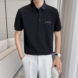 夏季青年男士翻领Polo衫轻熟风薄款休闲T恤抖音直播短袖上衣8802，男装T恤，电商C208A