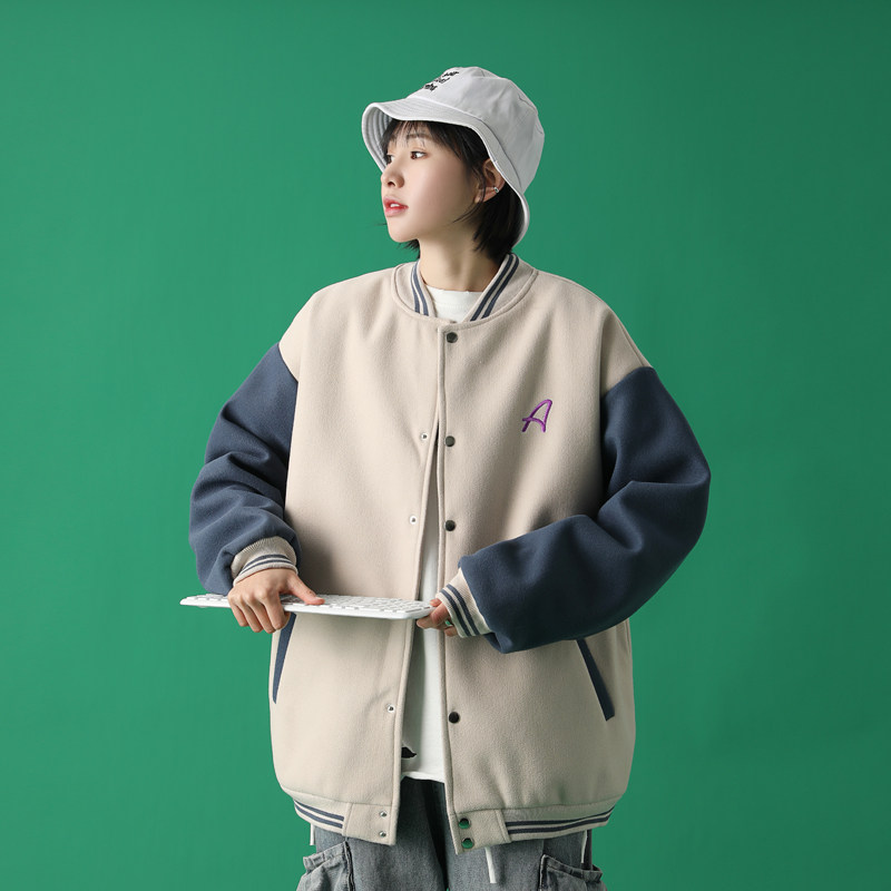棒球服女春秋2025新款宽松百搭棉服短款飞行员夹克外套女3004,男装夹克,电商C208A