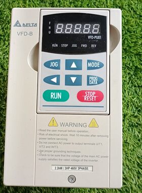 VFD022B43B，拆机台达变频器，B系列重载型变频器，2