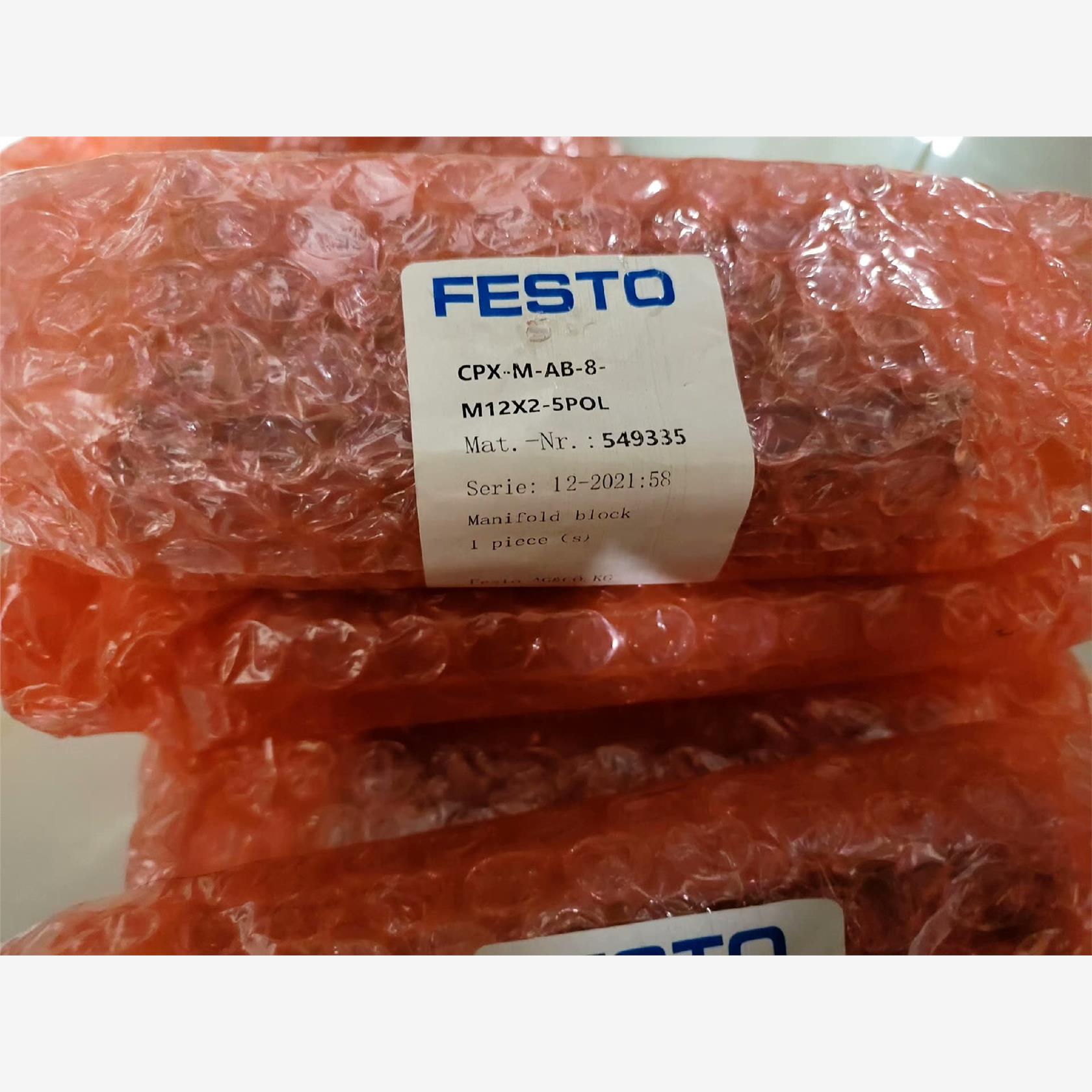 全新费斯托气路板模块 CPX-M-AB-8-M12X2-5P